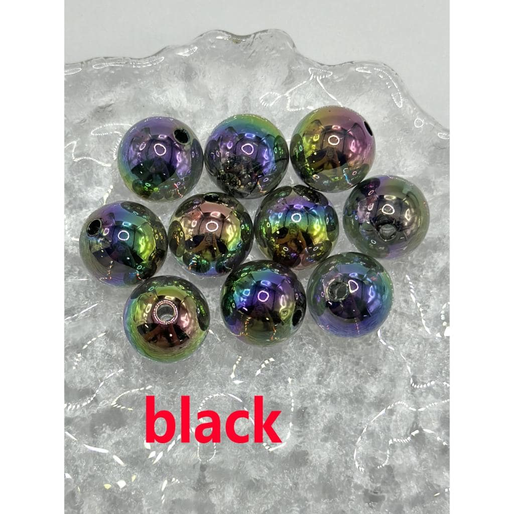 See Thru Glossy Solid Color Acrylic Beads with UV Coating 16mm CM