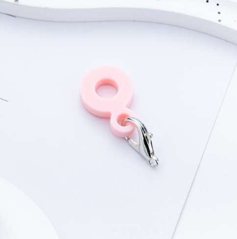 DIY Beadable Silicone Straw Buckle Hasp Agraffe Hook, 1.2Inch, Does Not Include the Charm