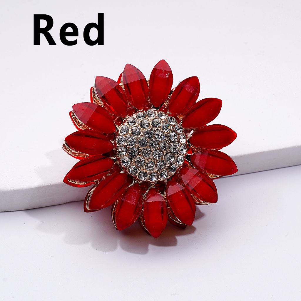 Fantastic Fancy Gold Alloy Chrysanthemum Flower with Shiny Rhinestones Clay Beads, Around 42MM