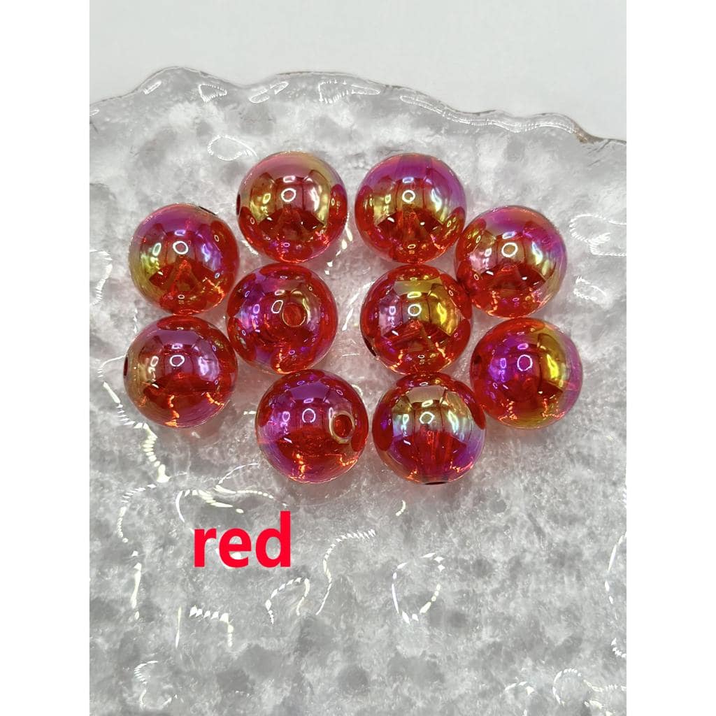 See Thru Glossy Solid Color Acrylic Beads with UV Coating 16mm CM
