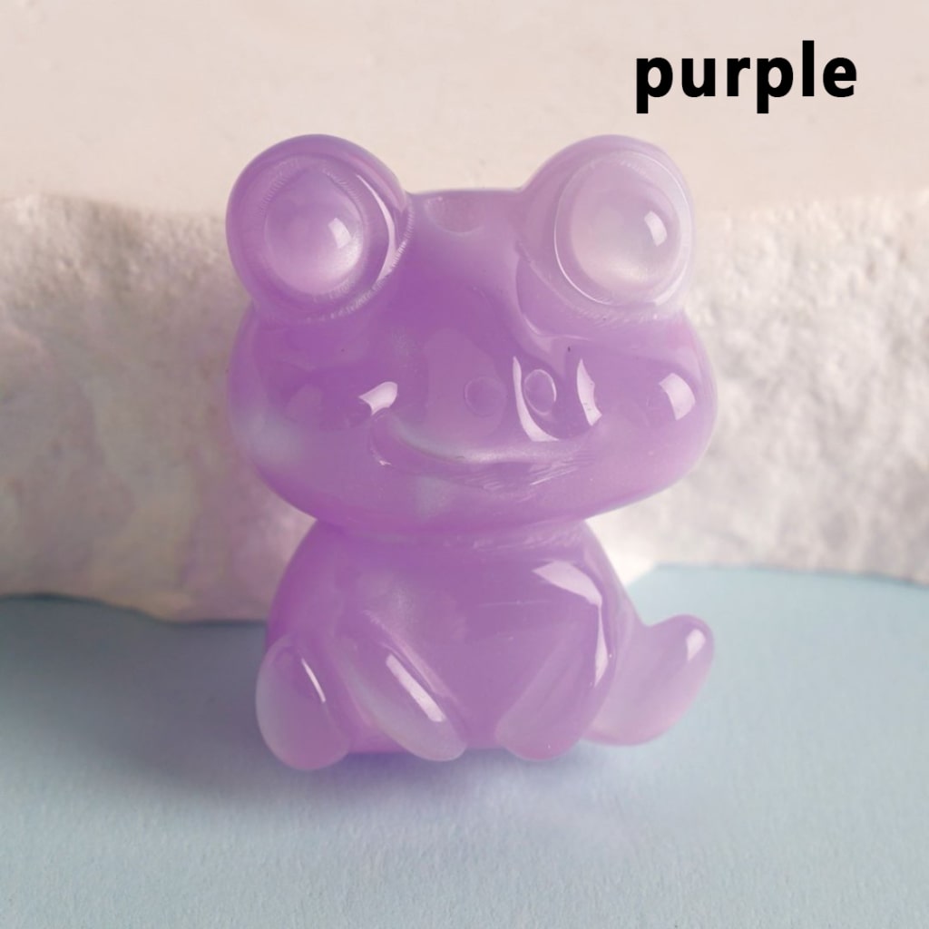 Glossy Colorful Cute Frog Acrylic Beads, Around 24*30MM