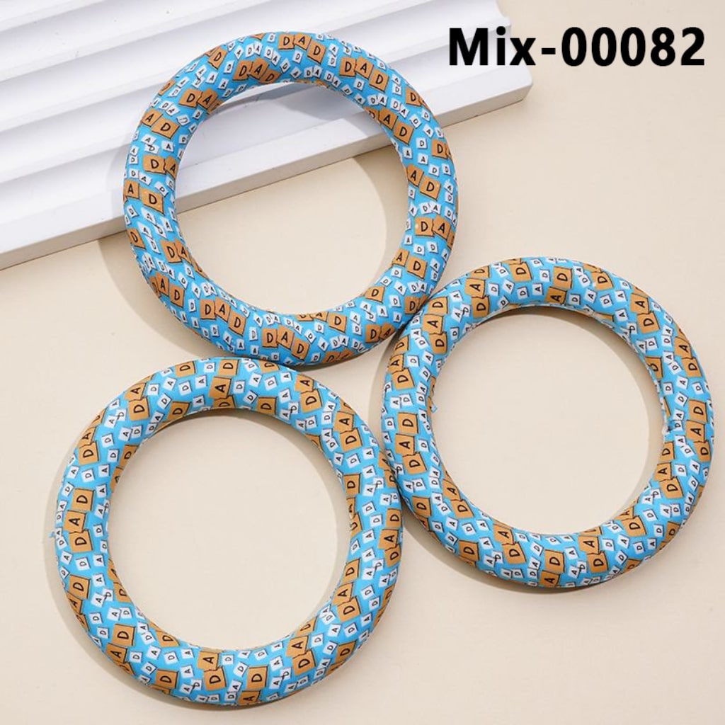 お父さん 父 ブループリント シリコンリングフレーム ビーズ サークル ラウンド ソフト カーハンガー チャーム ループ 65mm