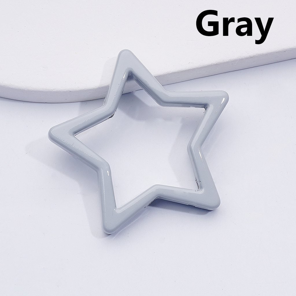 Solid Color Five-Pointed Star Frame Acrylic Beads, 43MM (Single Color is available for 100pcs(whole bag))