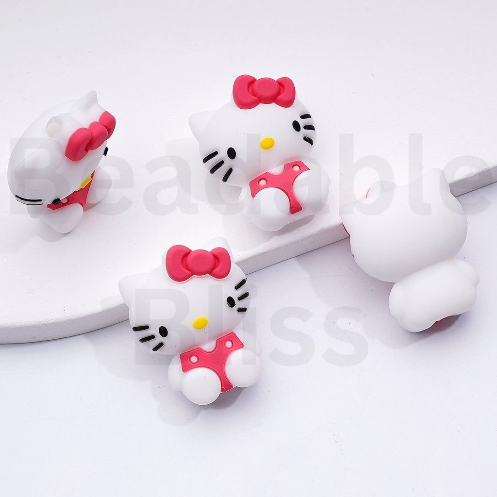3DかわいいHK子猫サンリシリコンフォーカルビーズ