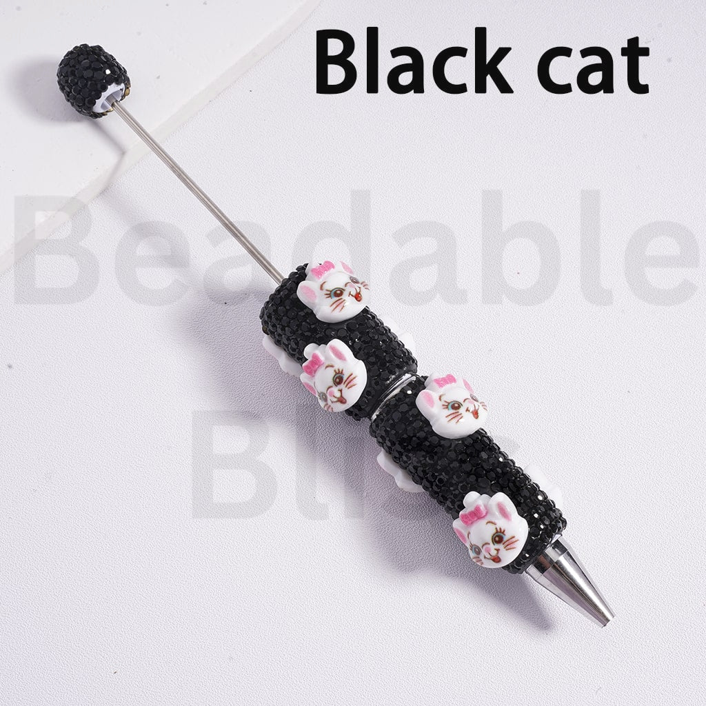 Beadable Clay Pens with AB & Black Rhinestones Winni the Poo & The Aristoca Series Pigle Mari Eeyor Tigge