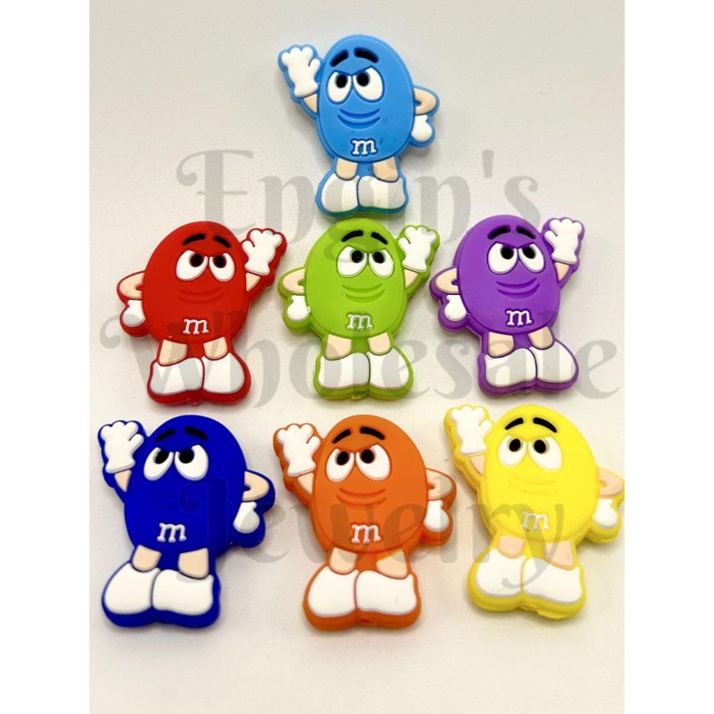 MM Chocolate Chip Candy Silicone Focal Beads