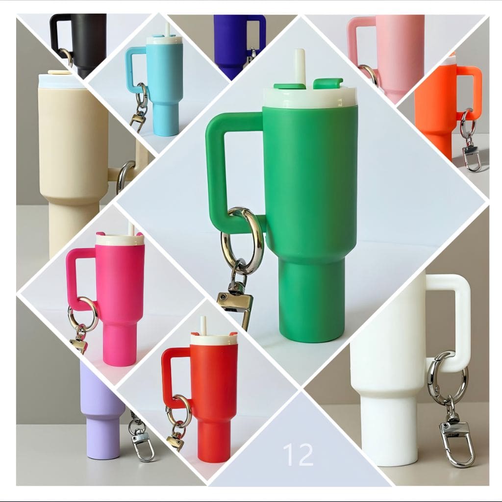 Mini Tumbler Chapstick Holder, Stanley Keychain Chapstick Holder, Size 10*5*3cm