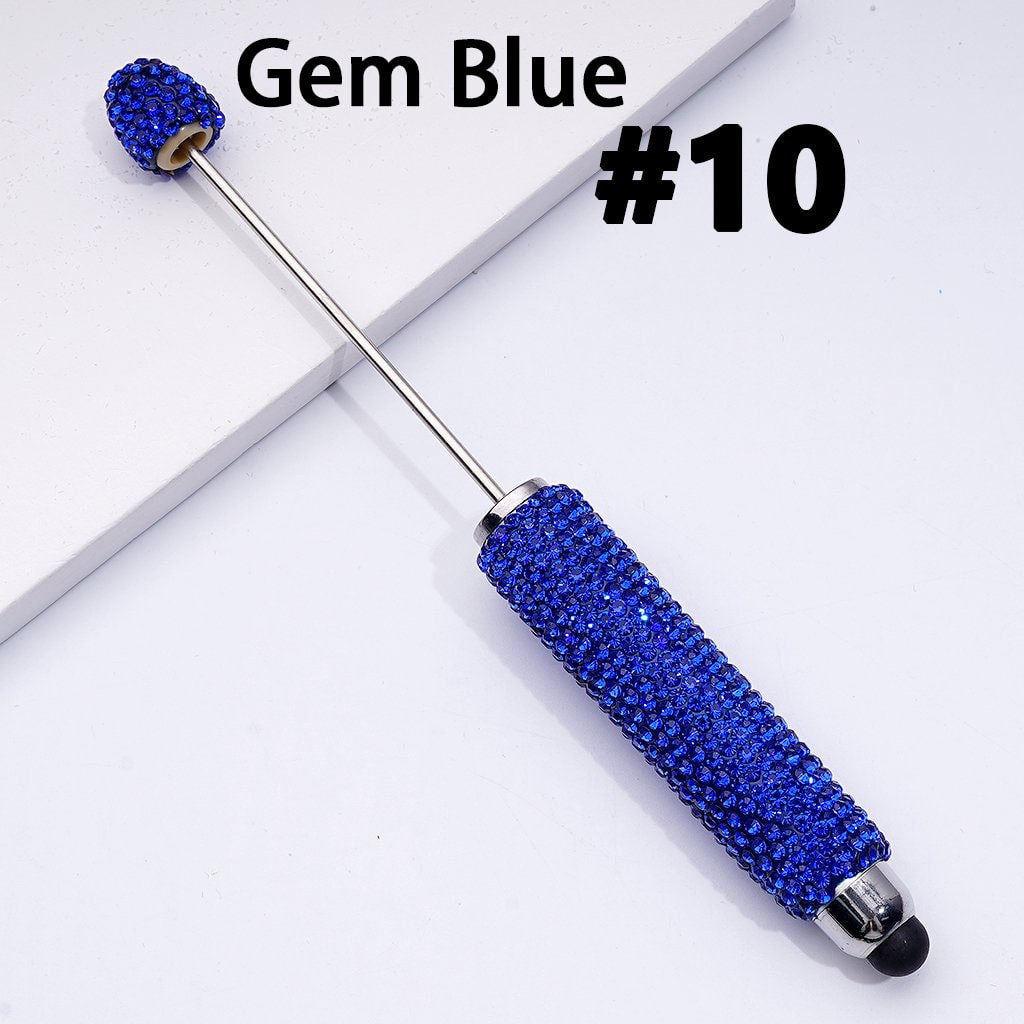 Beadable Clay Stylus Pens with AB & Colorful Rhinestones Covered the Entire Pen