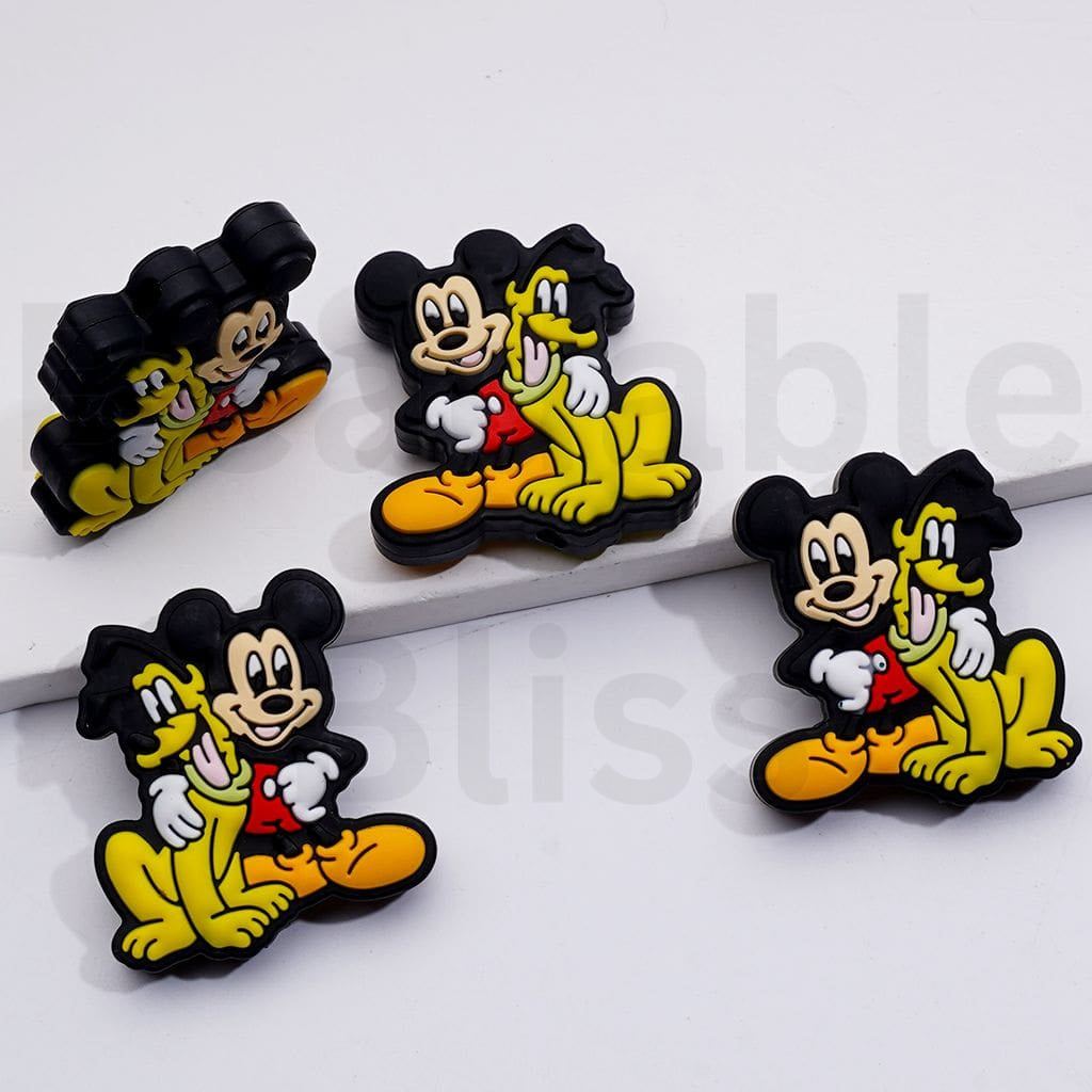 Cute Micke Mous and Dog Plut Disne Silicone Focal Beads
