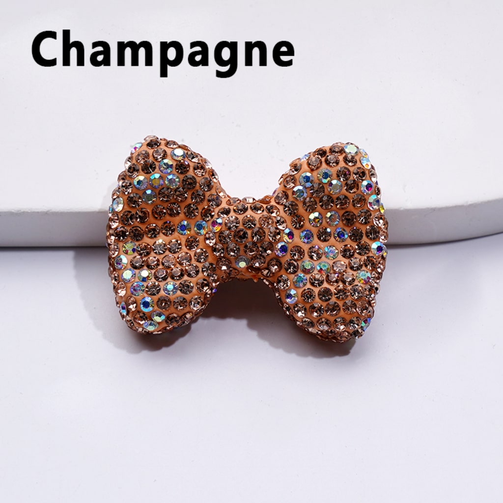 Bling Bling Multi-Color Bowknots Clay Beads with Shiny Rhinestones, 28*40MM