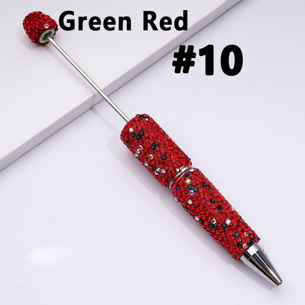 Beadable Clay Pens with Multi-Color & AB Rhinestones Covered the Entire Pen