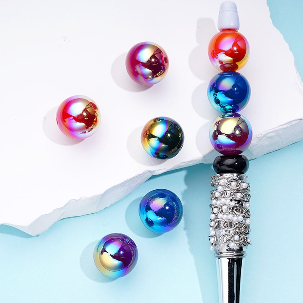 Temperature Sensitive Color Changing Acrylic Beads, They Turn to Jelly Color at 31°C (87.8°F), 16mm