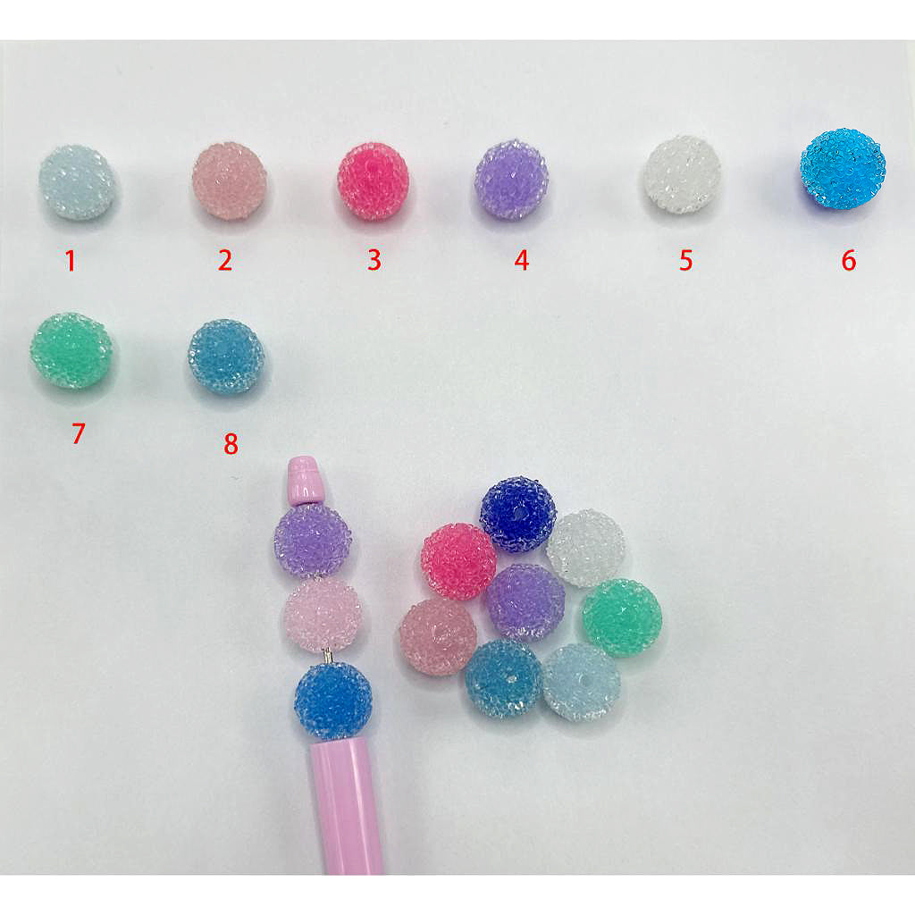 Hard Sugar Beads in Jelly Colors Acrylic Beads Clear Rhinestones 16mm Random Mix