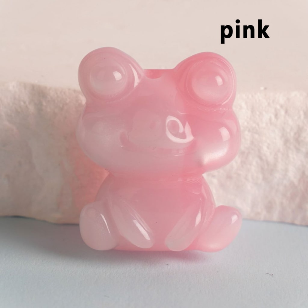 Glossy Colorful Cute Frog Acrylic Beads, Around 24*30MM