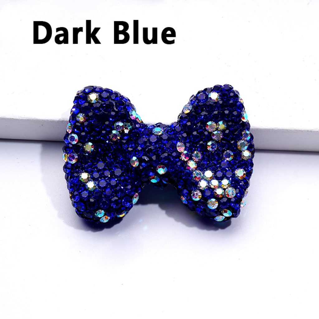 Bling Bling Multi-Color Bowknots Clay Beads with Shiny Rhinestones, 28*40MM