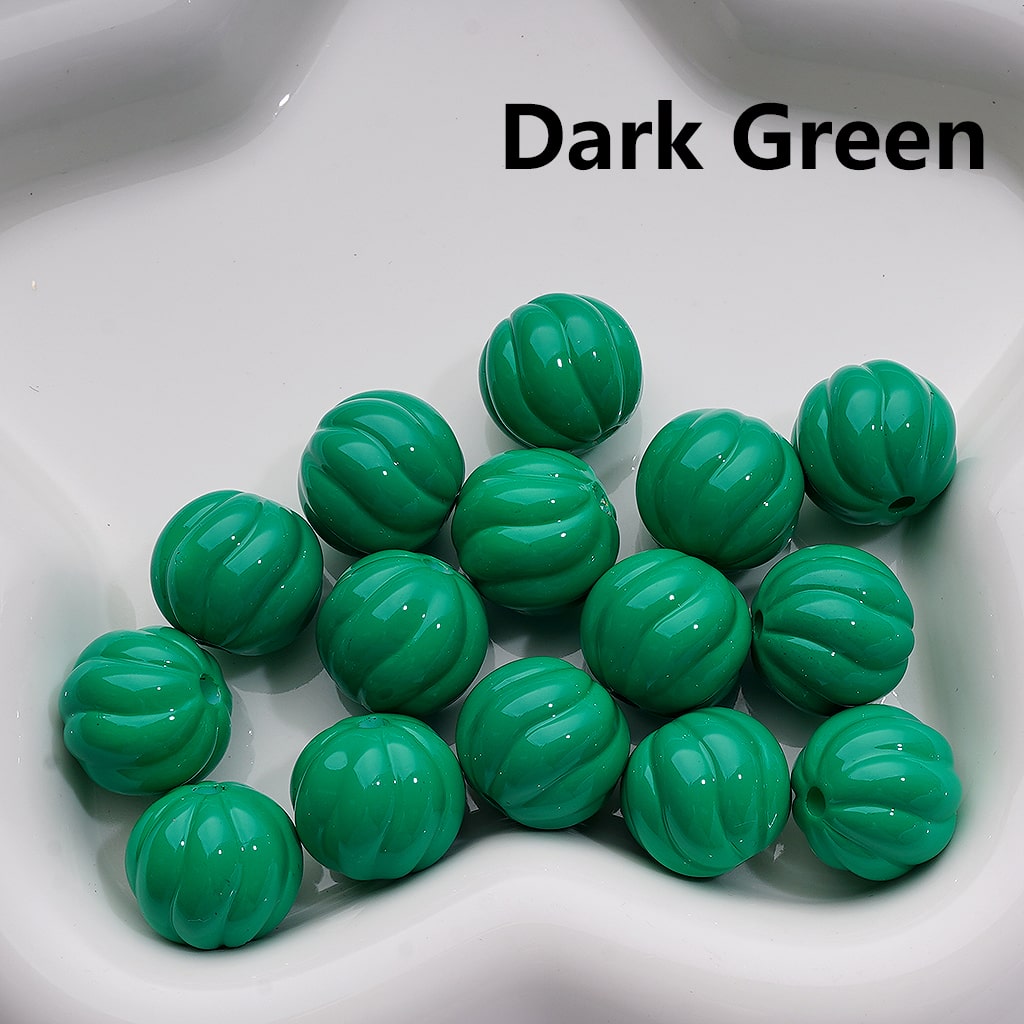 Stoving Varnish Solid Color Pumpkin Halloween Acrylic Beads, 16MM (Single Color is available for 200pcs(Whole bag))