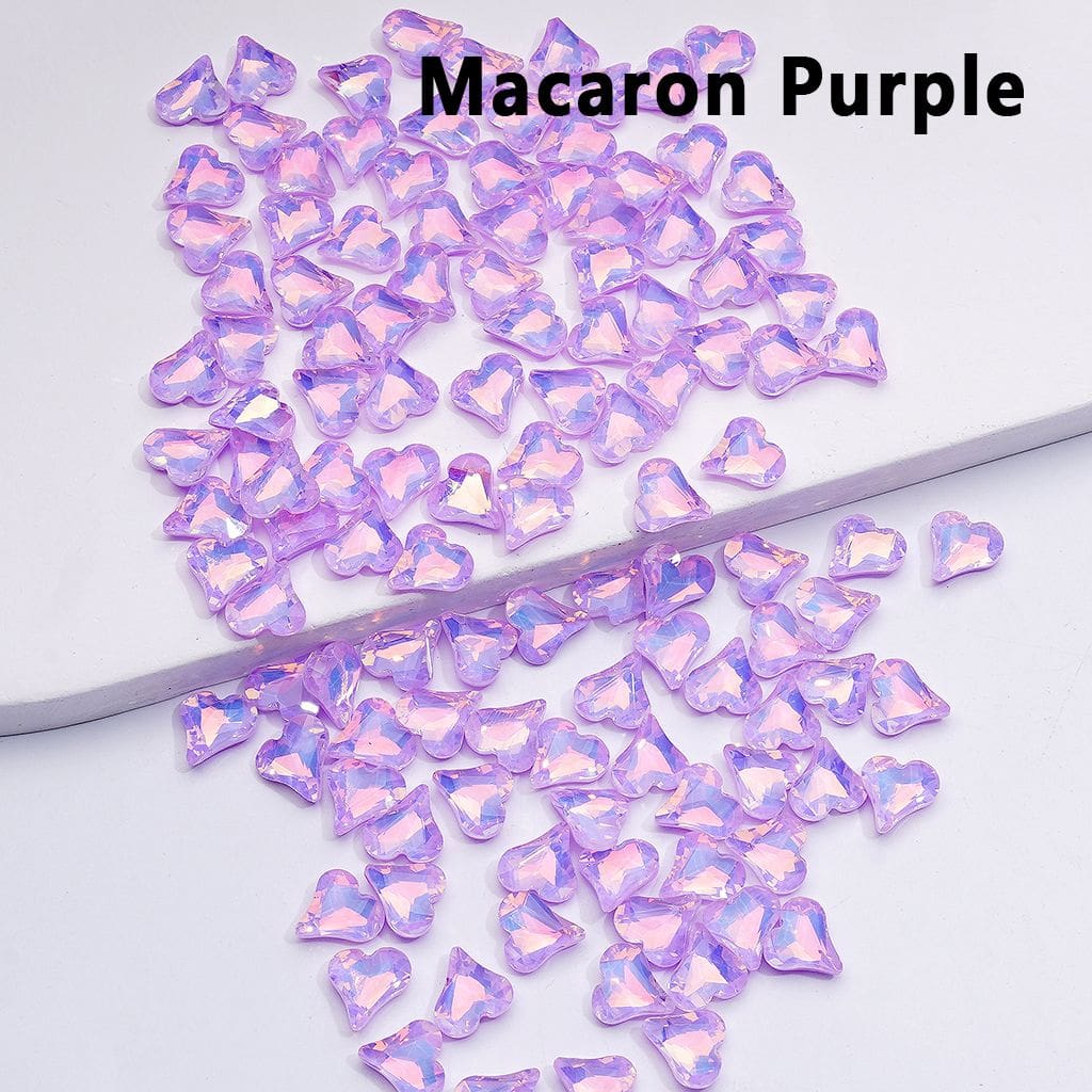 Mini Cute Shiny Hearts Charm for Jewelry Accessories, 8*9MM