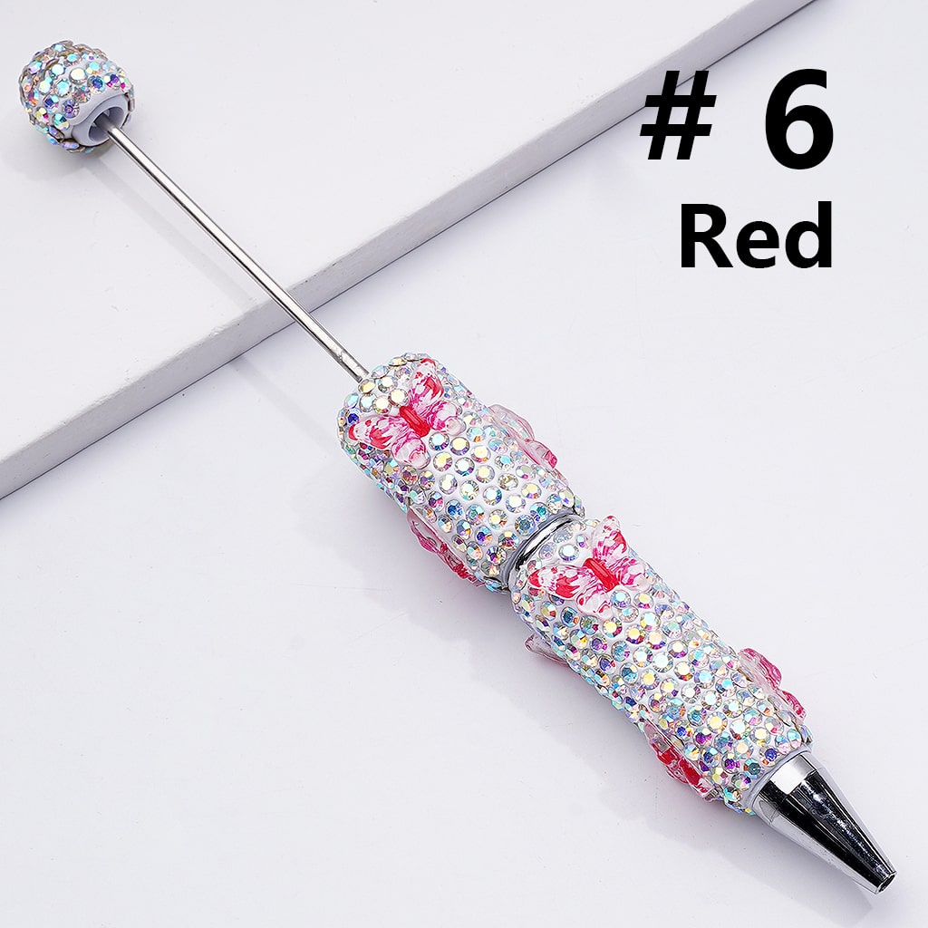 Double Color Butterfly AB Rhinestones Beadable Clay Pens