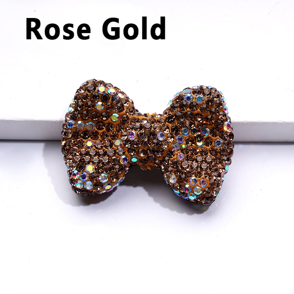 Bling Bling Multi-Color Bowknots Clay Beads with Shiny Rhinestones, 28*40MM