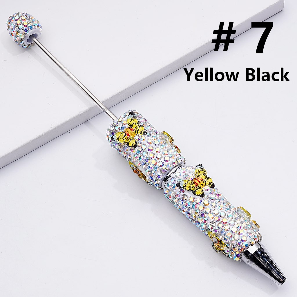 Double Color Butterfly AB Rhinestones Beadable Clay Pens