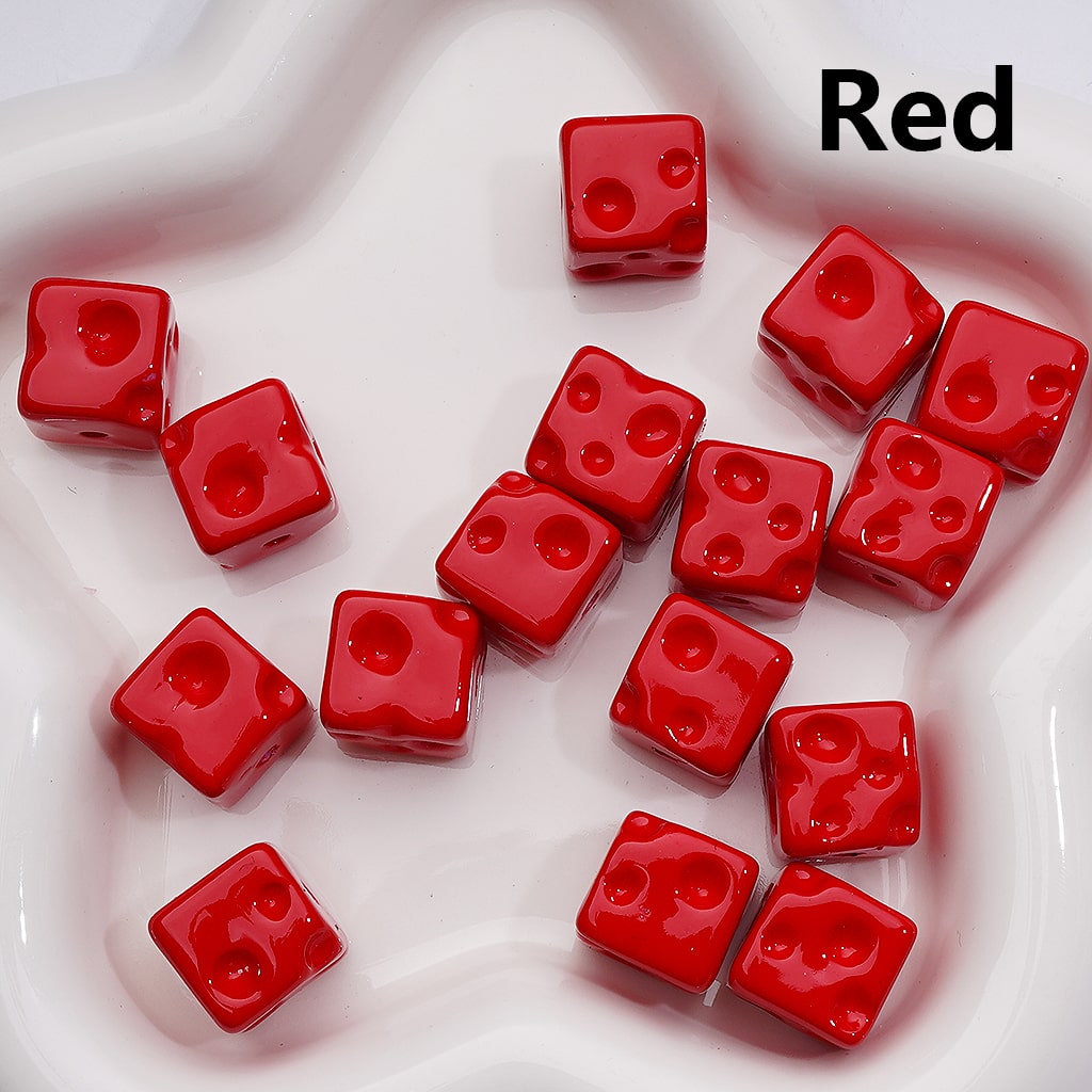 Solid Color Cheese Cube Square Acrylic Beads, 14MM, (Single Color is available for 200pcs(Whole bag))