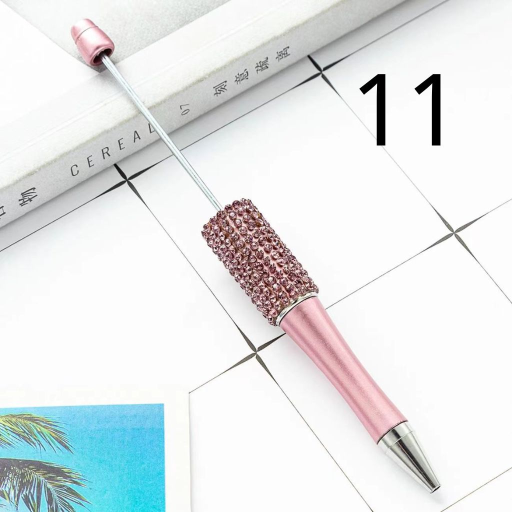 Beadable Pens in Solid Colors with Matched Color Rhinestones