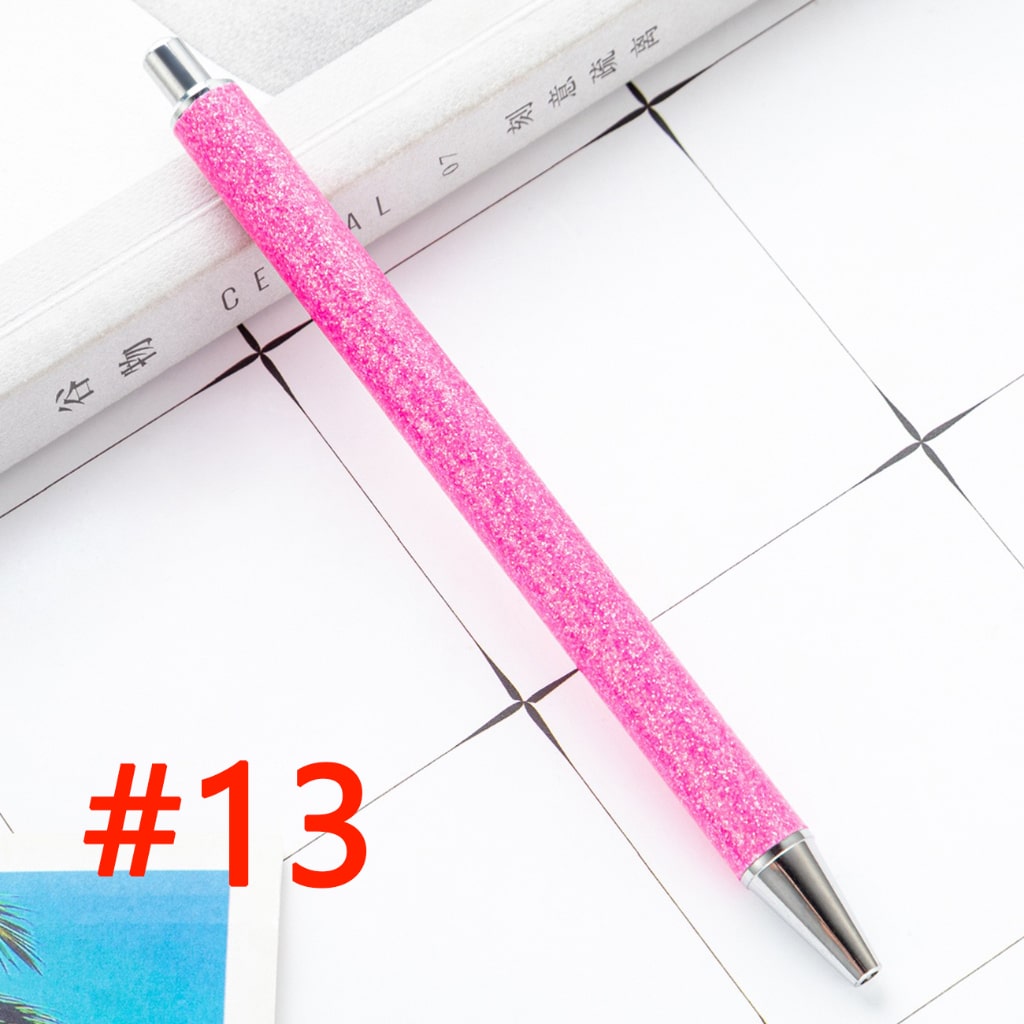 Sublimation Ballpoint Pen, Push Ballpoint Pen with Glitter Effect in Gold Color