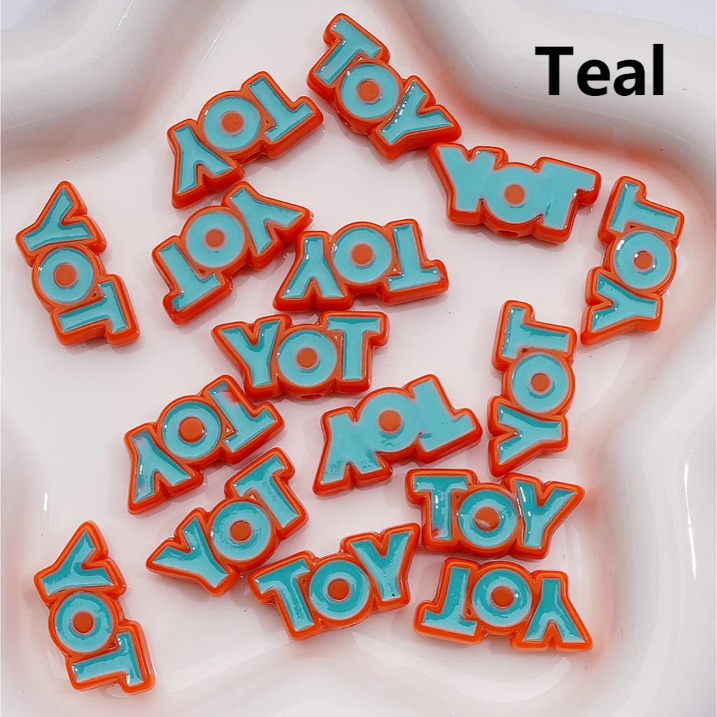 Cute TOY Letters Acrylic Beads, 25*12MM (Single Color is available for 200pcs(Whole bag))