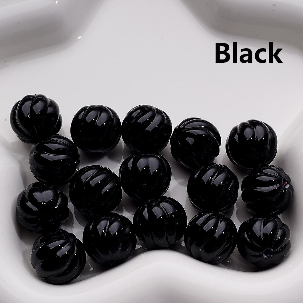 Stoving Varnish Solid Color Pumpkin Halloween Acrylic Beads, 16MM (Single Color is available for 200pcs(Whole bag))