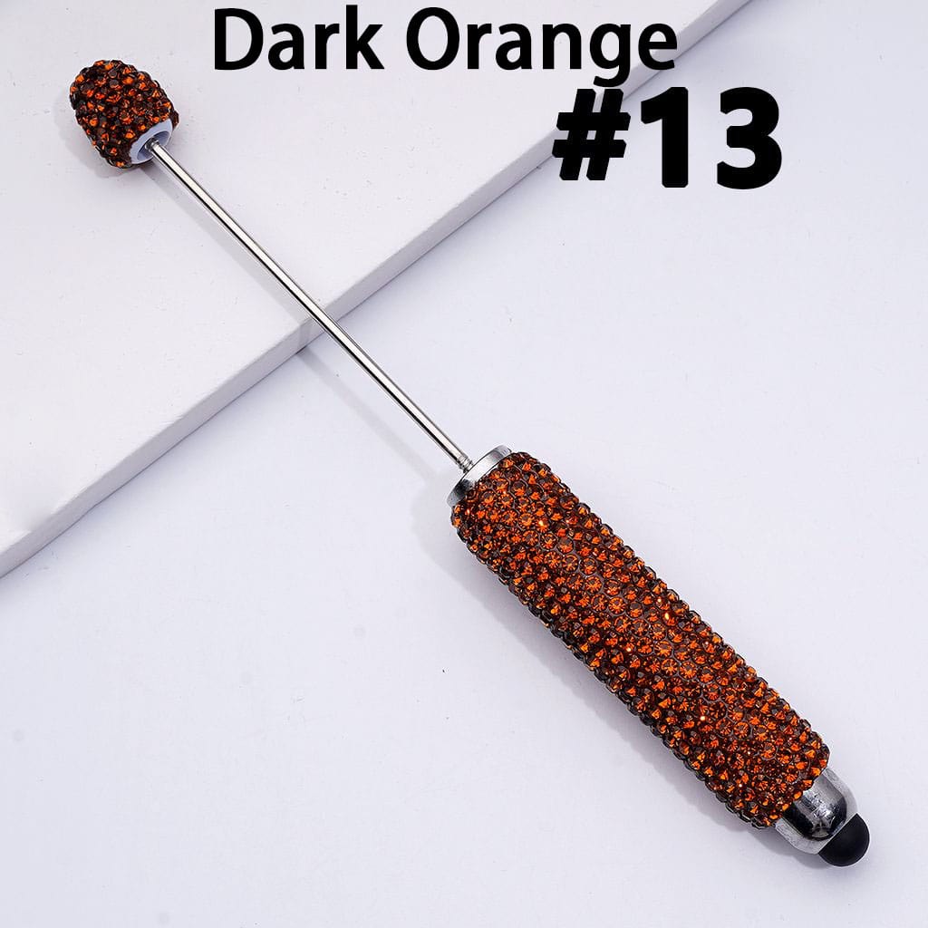 Beadable Clay Stylus Pens with AB & Colorful Rhinestones Covered the Entire Pen