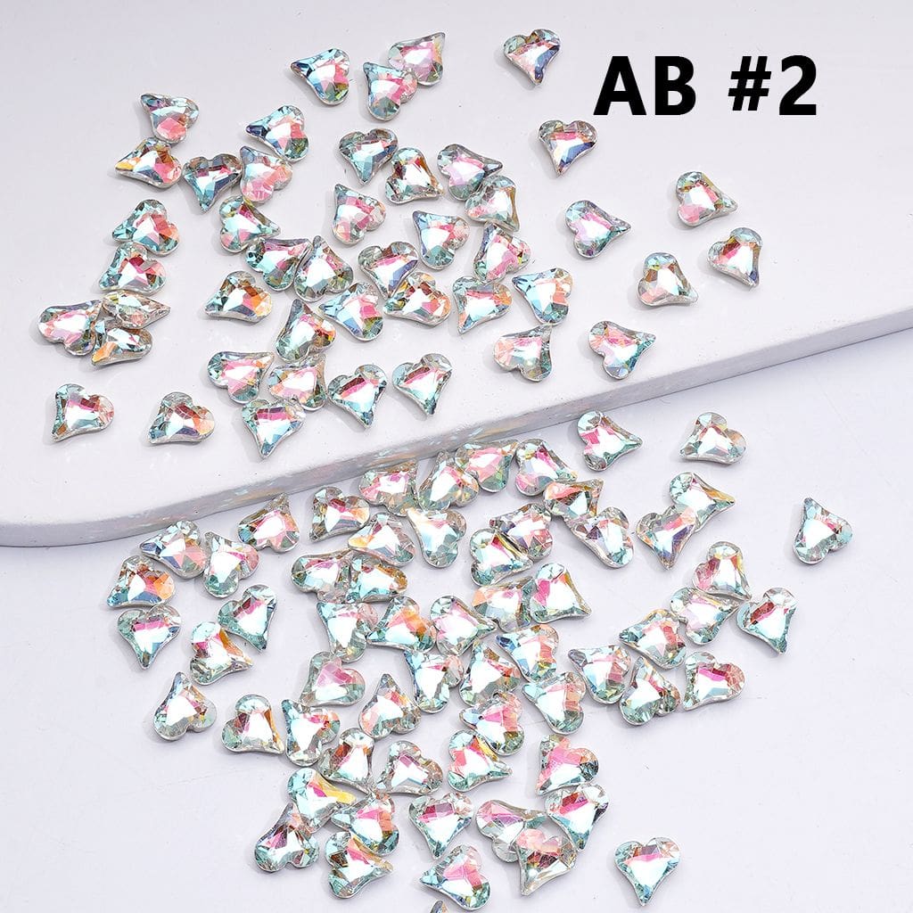 Mini Cute Shiny Hearts Charm for Jewelry Accessories, 8*9MM