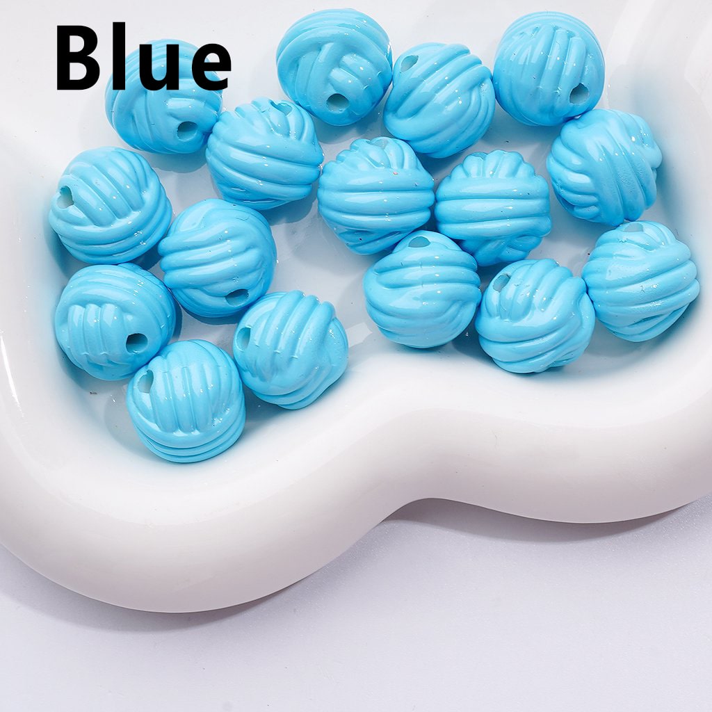 Mini Cute Multi-Color Ball of Yarn Shape Acrylic Beads, 16MM