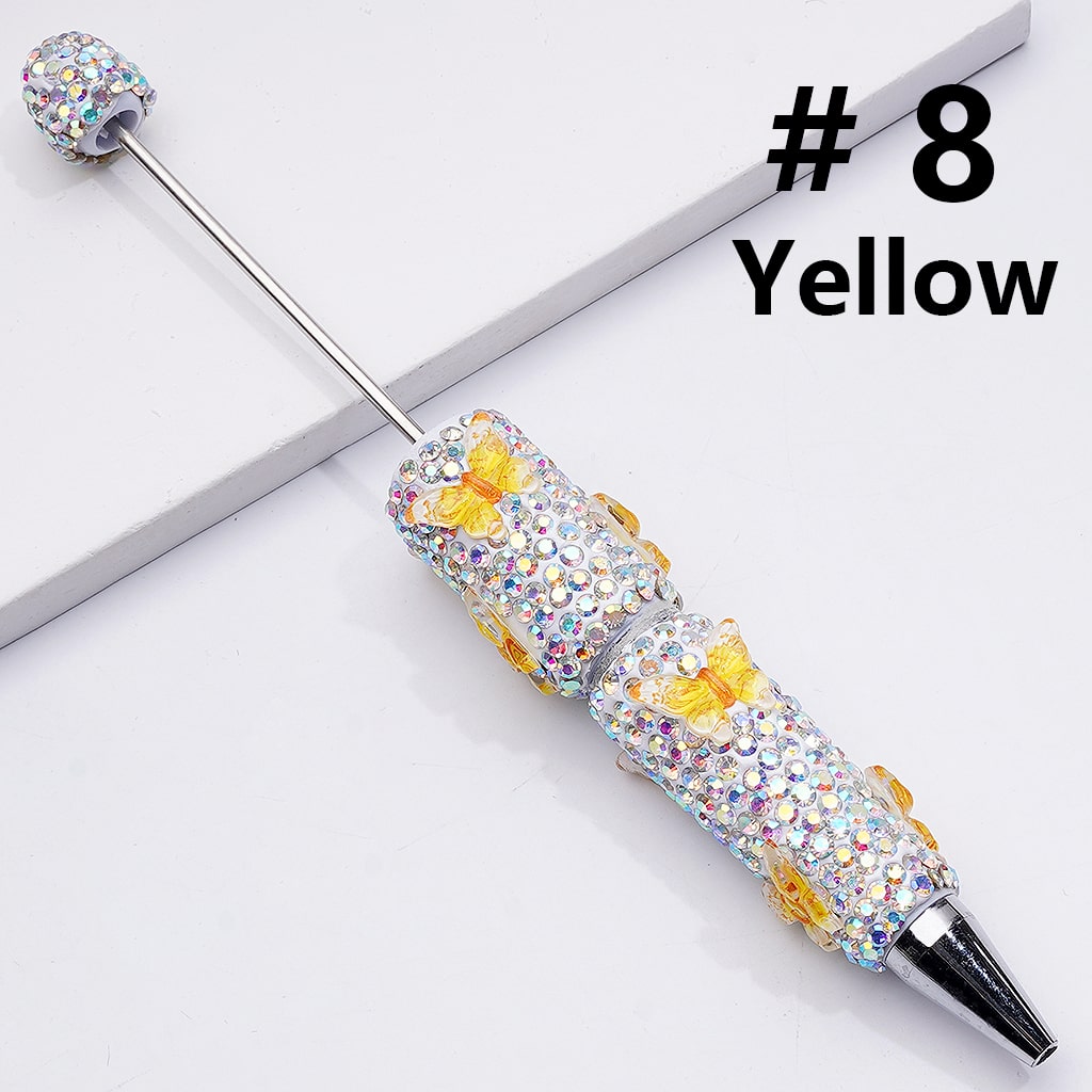 Double Color Butterfly AB Rhinestones Beadable Clay Pens