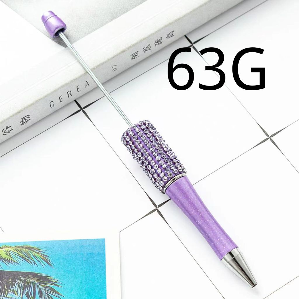 Beadable Pens in Solid Colors with Matched Color Rhinestones
