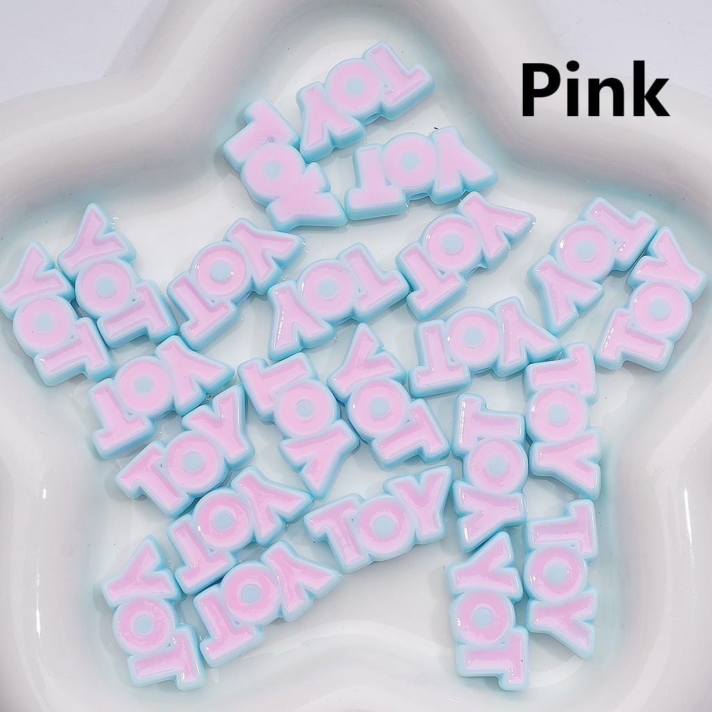 Cute TOY Letters Acrylic Beads, 25*12MM (Single Color is available for 200pcs(Whole bag))