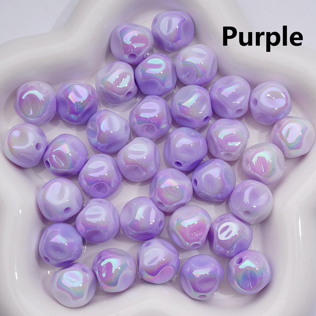 UV Coating Luminous Mini Aerolite Shape Acrylic Beads, 16MM (Single Color is available for 200pcs(Whole bag))