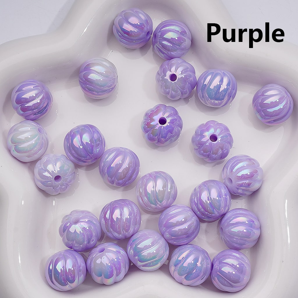 UV Coating Luminous Cute Pumpkin Acrylic Bead, 16MM (Single Color is available for 200pcs(Whole bag))