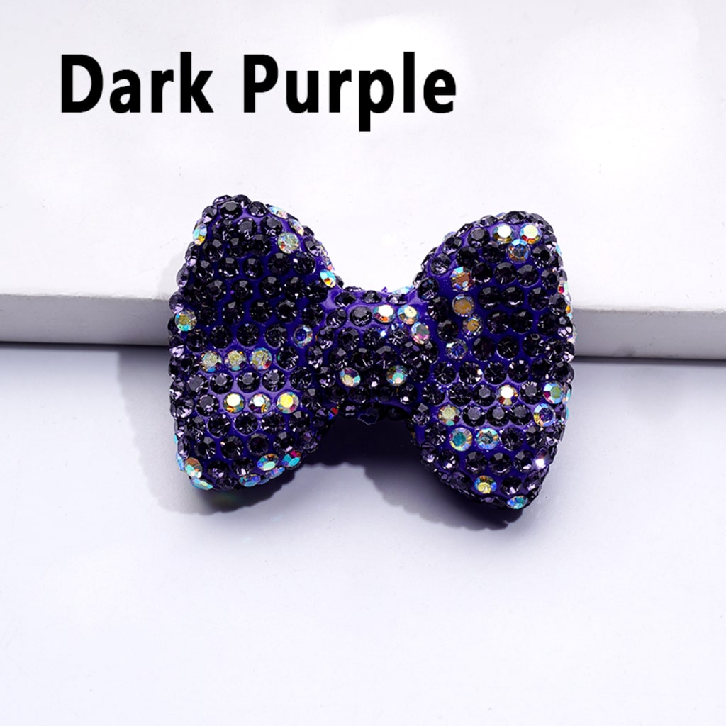 Bling Bling Multi-Color Bowknots Clay Beads with Shiny Rhinestones, 28*40MM