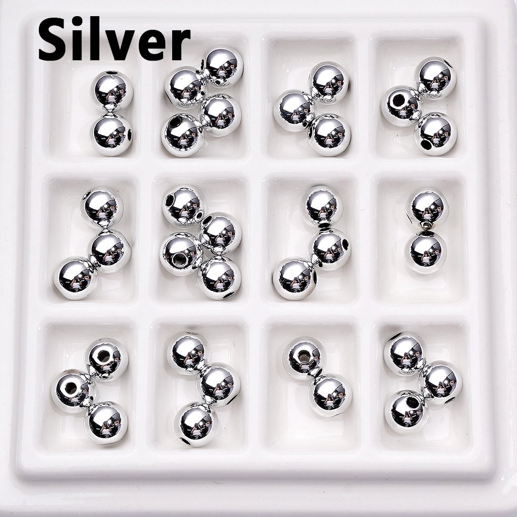 マルチカラー ミニ キュート ベーキング ストービング ワニス ラウンド アクリル ビーズ 7MM
