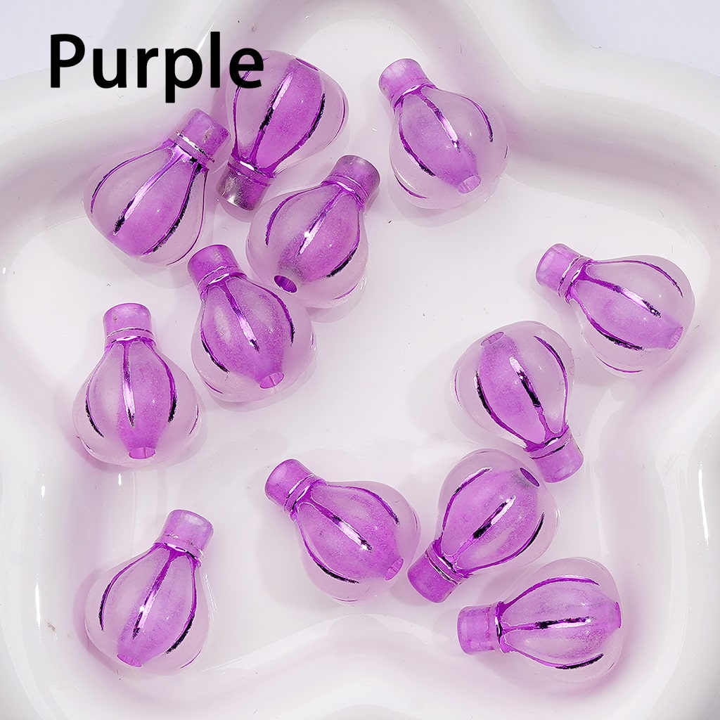 Multi-Color Shiny Stripes Coated Clear Hot Balloon Shape Acrylic Beads, Around 24*19MM, Random Mix
