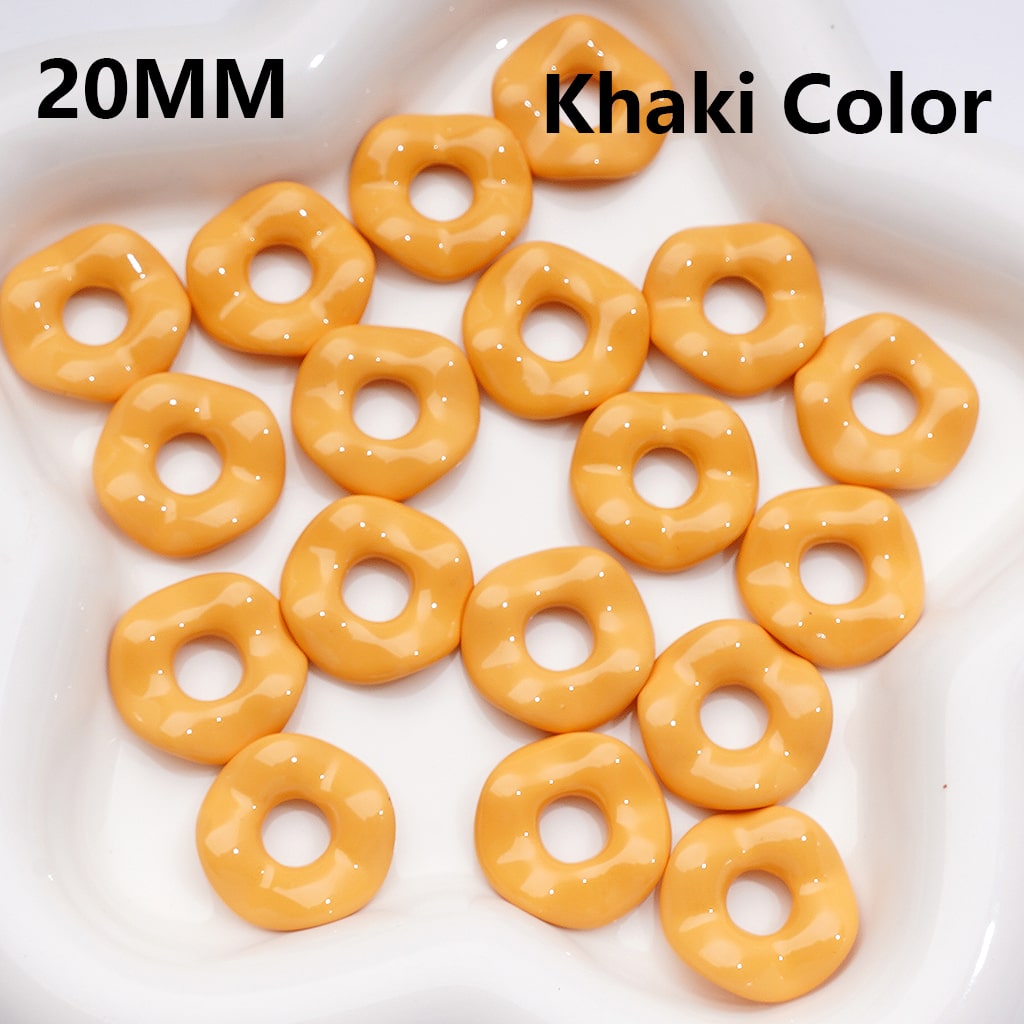 Multi-Color Large Hole Wave Shape Spacer Acrylic Beads, 20MM (Single Color is available for 500pcs(Whole Bag))
