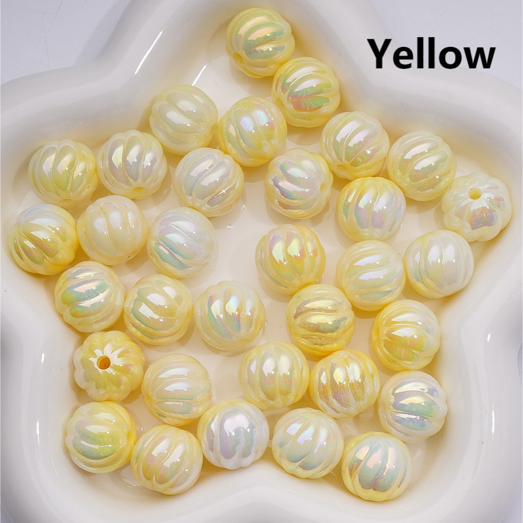 UV Coating Luminous Cute Pumpkin Acrylic Bead, 16MM (Single Color is available for 200pcs(Whole bag))