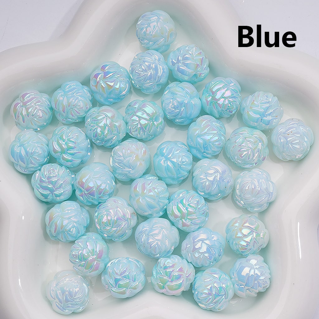 UV Coating Luminous Cute Rose Flower Acrylic Bead, 16MM (Single Color is available for 200pcs(Whole bag))