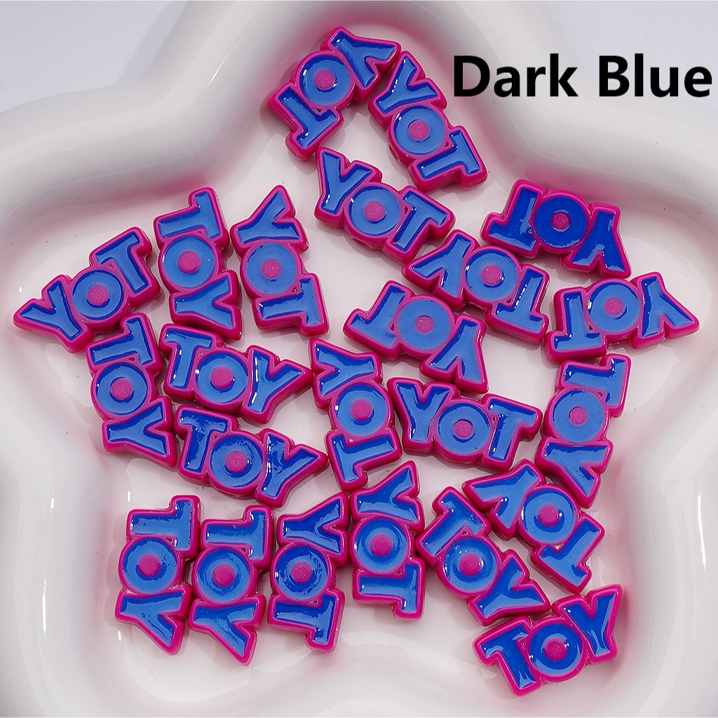 Cute TOY Letters Acrylic Beads, 25*12MM (Single Color is available for 200pcs(Whole bag))