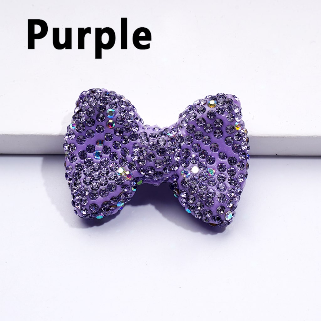 Bling Bling Multi-Color Bowknots Clay Beads with Shiny Rhinestones, 28*40MM