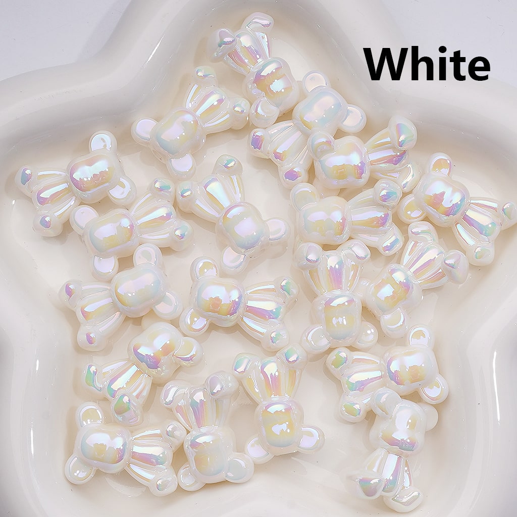 UV Coating Luminous Cute Bearbrick Gloomy Acrylic Beads, 18*24MM (Single Color is available for 200pcs(Whole bag))