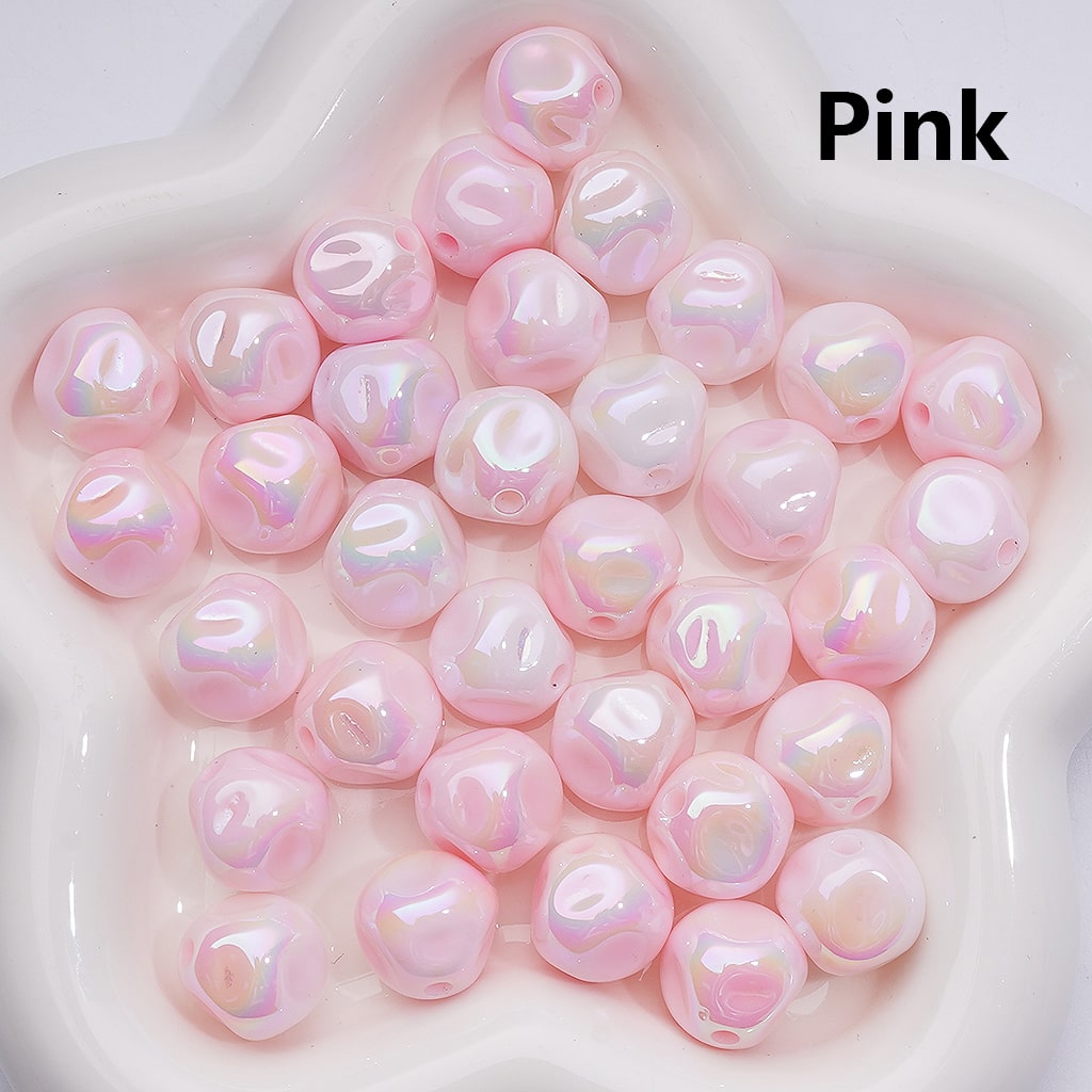 UV Coating Luminous Mini Aerolite Shape Acrylic Beads, 16MM (Single Color is available for 200pcs(Whole bag))