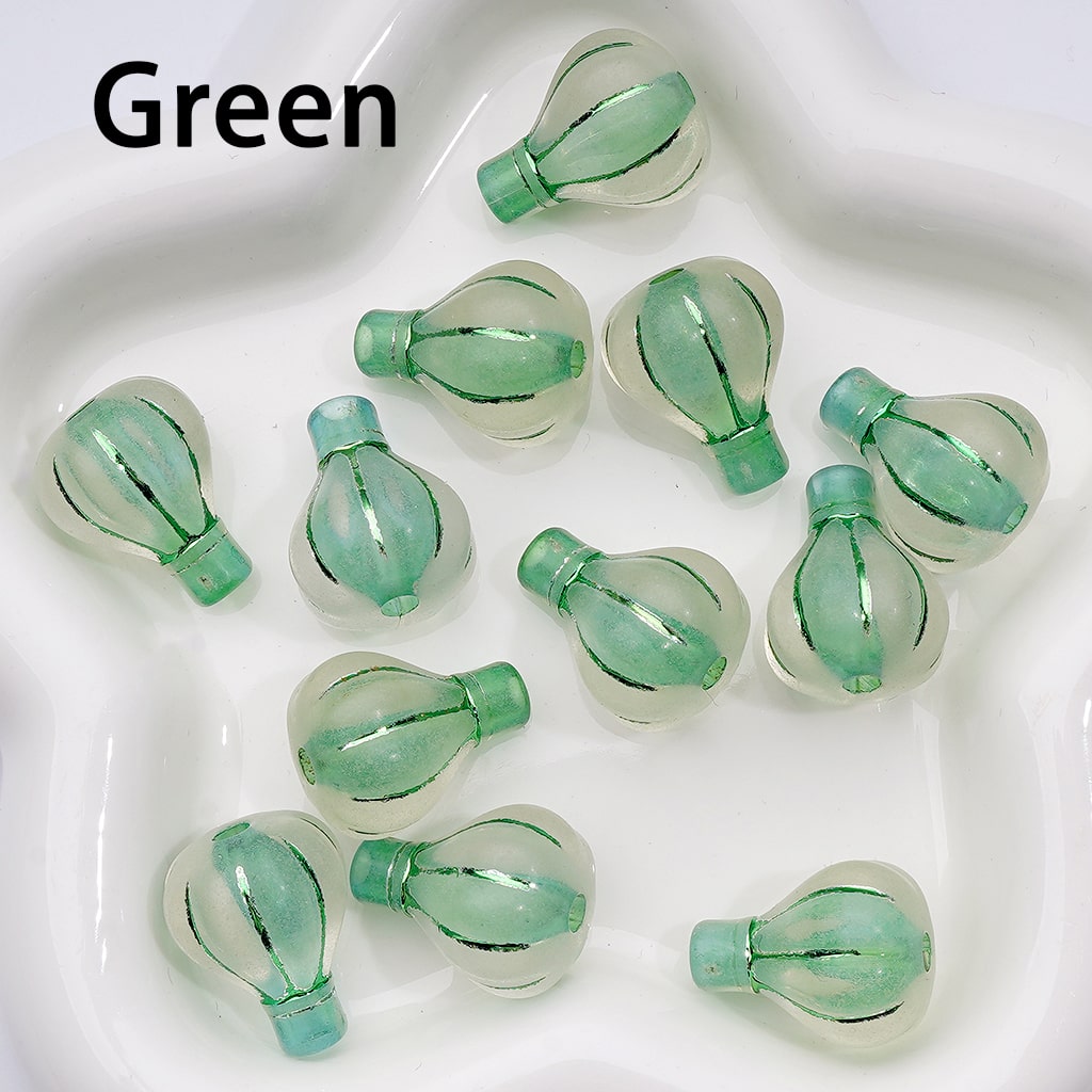 Multi-Color Shiny Stripes Coated Clear Hot Balloon Shape Acrylic Beads, Around 24*19MM, Random Mix