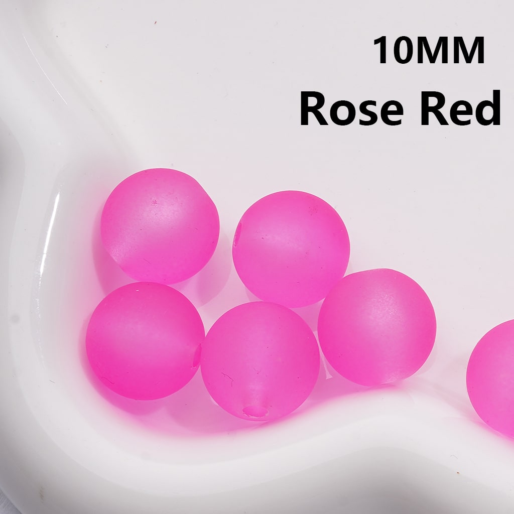 Frosted Matte Translucent Multi-Color Round Acrylic Beads, 10MM, (Single Color is available for 900pcs(Whole bag))