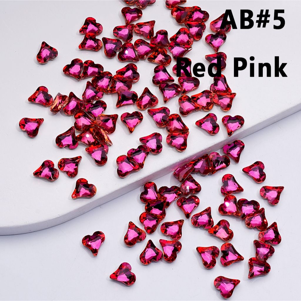 Mini Cute Shiny Hearts Charm for Jewelry Accessories, 8*9MM